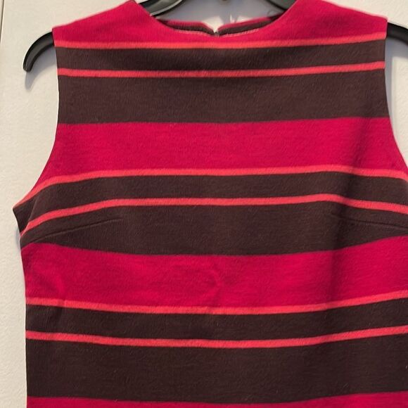 Lucille of Florence Snob Boutique 1960’s lined stripe shift midi. Size 10. - Picture 2 of 4